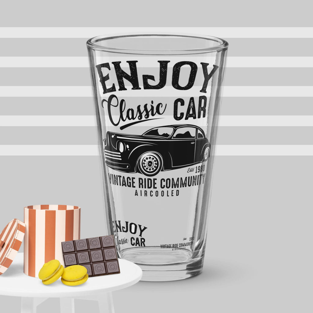 Enjoy Classic Cars Shaker Pint Glass