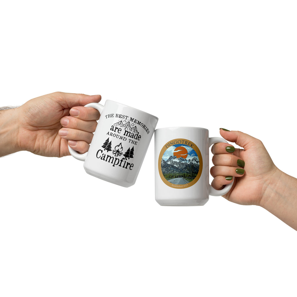 Memories Around the Campfire White Glossy Mug