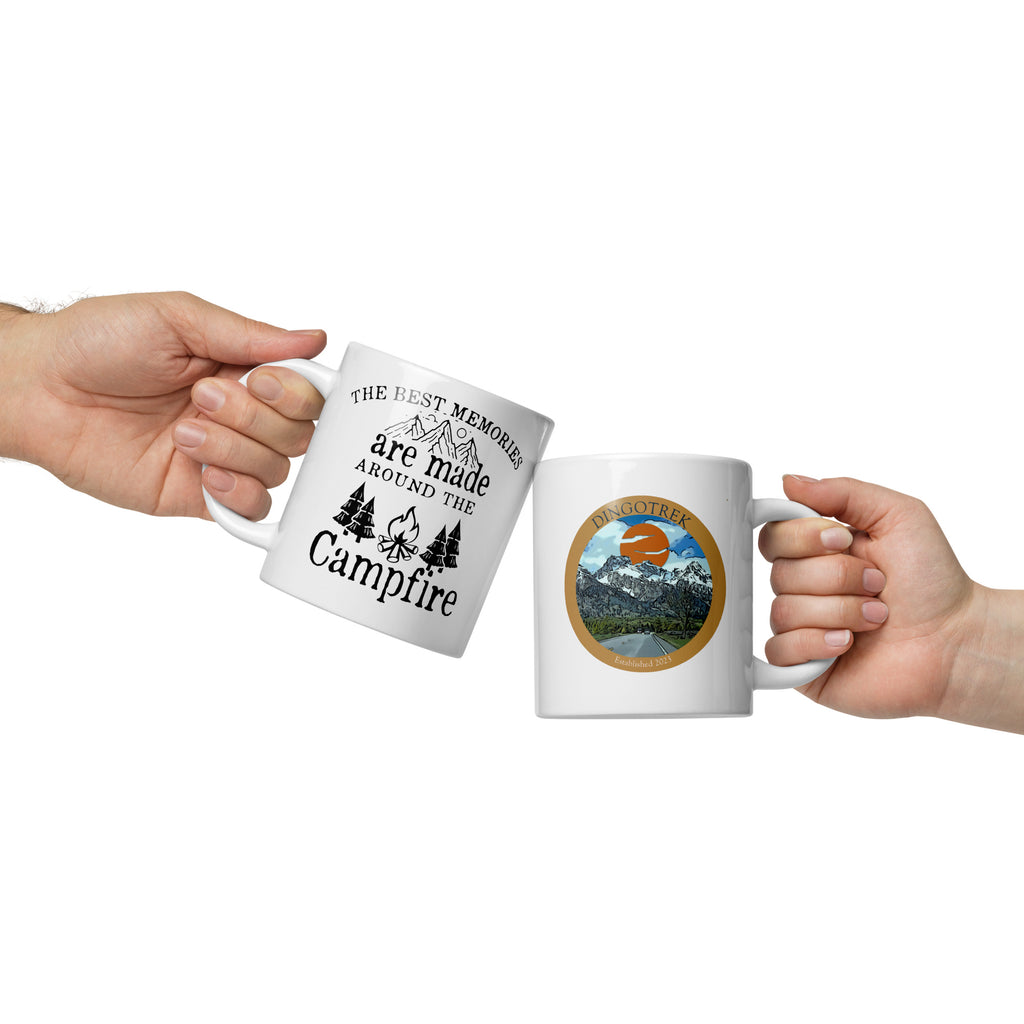 Memories Around the Campfire White Glossy Mug